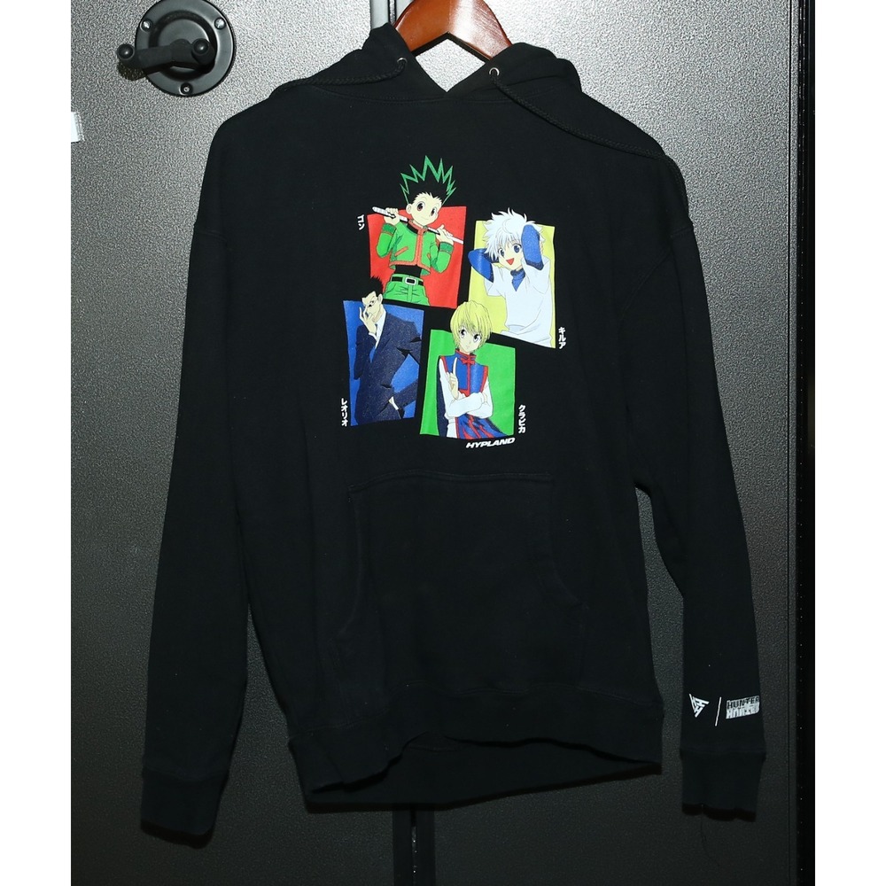 Hunter x Hunter Mens Medium Hoodie Black Manga Anime Hypland Killua Zoldyck